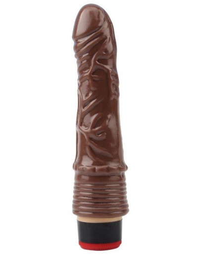 Коричневый вибратор 7.2” Vibe Cock - 19 см.