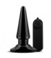 Черная анальная пробка с вибрацией Basic Vibrating Anal Pleaser - 10,2 см.