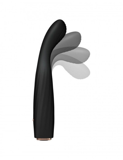 Черный вибратор для G-стимуляции Vibrating Feel Me - 15 см.