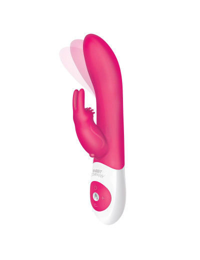 Розовый вибратор The Come Hither Rabbit XL с  манящим  эффектом
