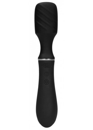 Черный универсальный вибратор с электростимуляцией Electro Vibrating Wand