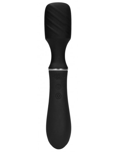 Черный универсальный вибратор с электростимуляцией Electro Vibrating Wand