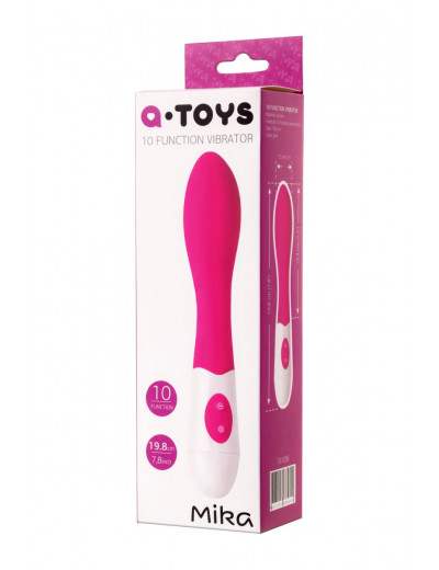 Розовый вибратор A-Toys Mika - 19,8 см.