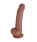 Коричневый фаллоимитатор SEDUCER Passionate Lust - 22 см.