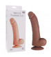 Коричневый фаллоимитатор SEDUCER Passionate Lust - 22 см.