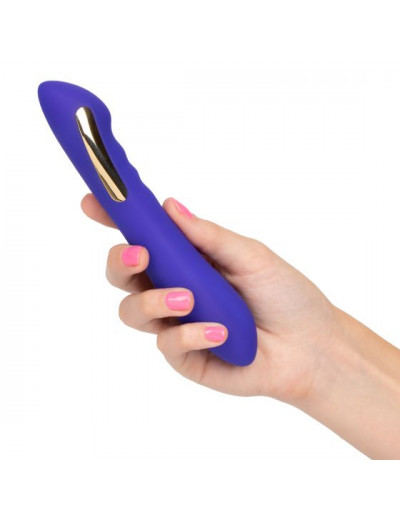 Фиолетовый вибратор с электростимуляцией Intimate E-Stimulator Petite Wand - 18,5 см.