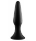 Черная анальная пробка METAL BALL BUTT PLUG - 15 см.