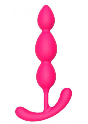 Розовый анальный стимулятор SILKY SMOOTH T-TEARDROP - 11 см.