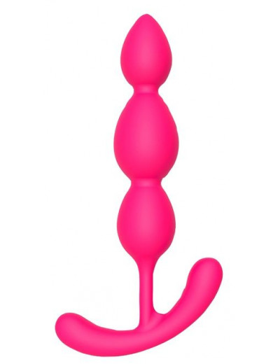 Розовый анальный стимулятор SILKY SMOOTH T-TEARDROP - 11 см.