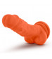 Оранжевый фаллоимитатор 7.5 Inch Silicone Dual Density Cock with Balls - 19 см.