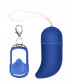 Синее виброяйцо Medium Wireless Vibrating G-Spot Egg с пультом - 7,5 см.
