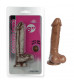 Коричневый фаллоимитатор 8 Inch Carved DIldo - 21 см.