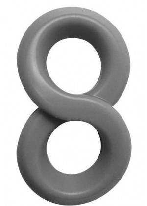 Серое эрекционное кольцо на пенис RINGS LIQUID SILICONE