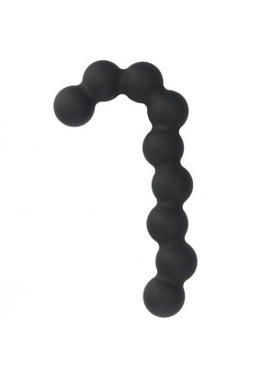 Чёрная анальная цепочка SEE YOU CANDY CANE ANAL BEADS - 13,1 см.