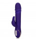Фиолетовый вибратор с поступательным движением Jack Rabbit Signature Silicone Thrusting Rabbit - 20 см.