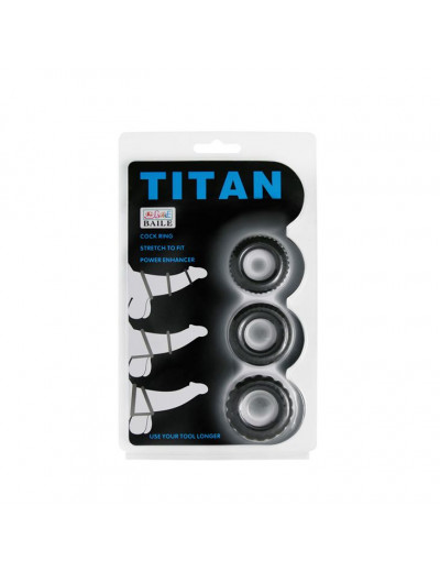 Набор Titan из 3 эрекционных колец, имитирующих автомобильные шины