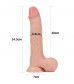 Телесный фаллоимитатор Sliding Skin Dual Layer Dong - 24,5 см.