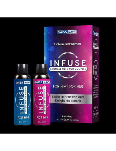 Возбуждающие лубриканты для пар INFUSE Arousal Gels for Couples - 2х59 мл.