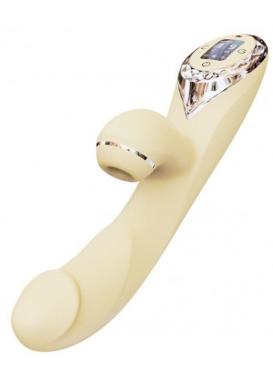 Желтый вибростимулятор A-King Pro - 22,8 см.