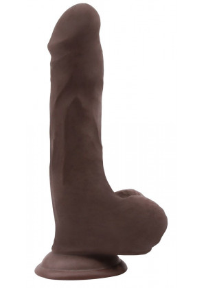Коричневый фаллоимитатор Bottomless Pleasure - 20 см.