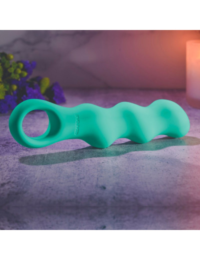 Зеленый вибромассажер Triple Teaser - 21,3 см.