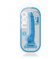 Голубой реалистичный фаллоимитатор на присоске NEO 7.5INCH DUAL DENSITY COCK W. BALLS - 19 см.