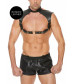 Черная мужская портупея Men Harness With Neck Collar