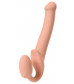 Телесный безремневой страпон Silicone Bendable Strap-On XL