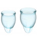 Набор голубых менструальных чаш Feel confident Menstrual Cup