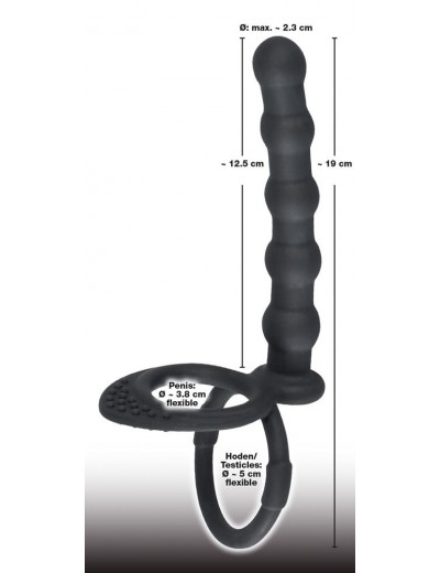 Насадка на пенис для двойного проникновения Cock   ball ring