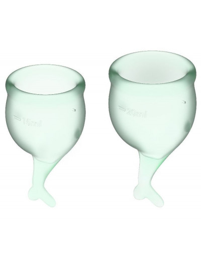 Набор зеленых менструальных чаш Feel secure Menstrual Cup