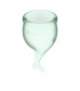 Набор зеленых менструальных чаш Feel secure Menstrual Cup
