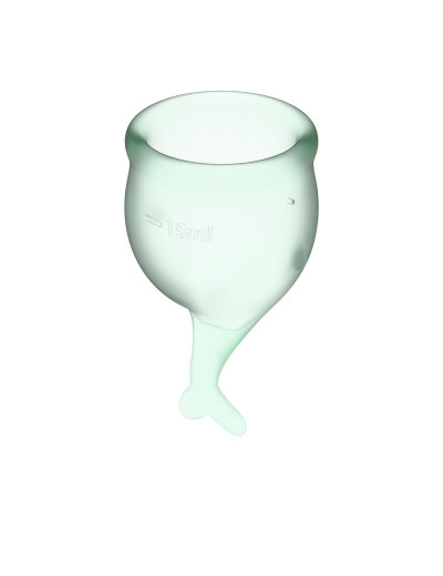 Набор зеленых менструальных чаш Feel secure Menstrual Cup