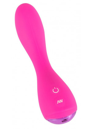 Розовый силиконовый вибратор G-Punkt-Vibrator - 16,7 см.