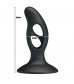 Чёрный массажёр простаты Silicone Butt Plug - 9,3 см.