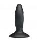 Чёрный массажёр простаты Silicone Butt Plug - 9,3 см.