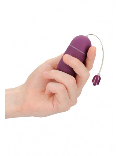 Фиолетовое гладкое виброяйцо Vibrating Egg - 8 см.
