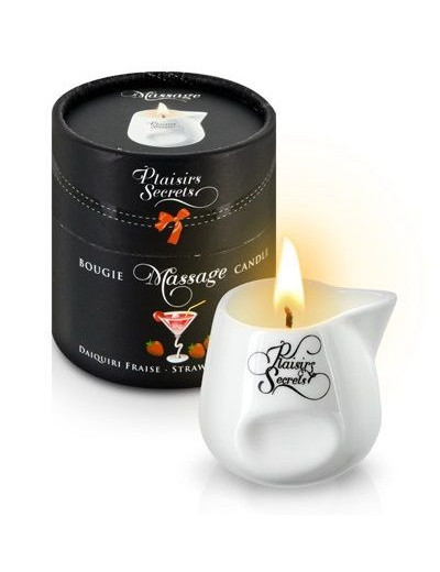 Массажная свеча с ароматом клубничного дайкири Bougie de Massage Daikiri Fraise - 80 мл.
