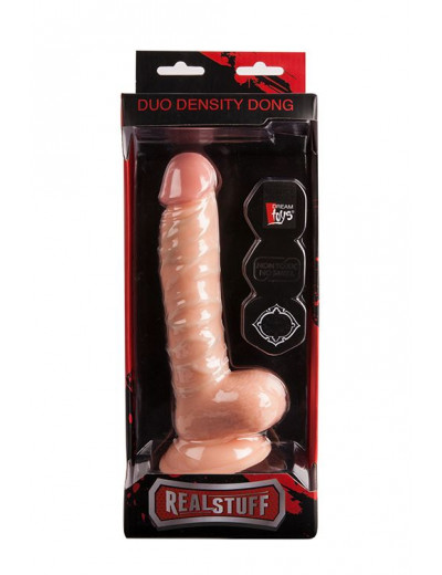 Телесный фаллоимитатор REALSTUFF DUO DENSITY DONG 8INCH - 20,3 см.