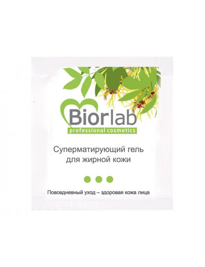 Суперматирующий гель BiorLab для жирной кожи - 3 гр.
