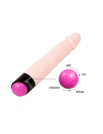 Реалистичный фаллоимитатор с ротацией Realistic Cock Vibe - 23,5 см.