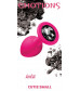 Малая розовая анальная пробка Emotions Cutie Small с чёрным кристаллом - 7,5 см.