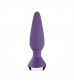 Фиолетовая анальная пробка с вибрацией Satisfyer Plug-ilicious 1 - 13,5 см.