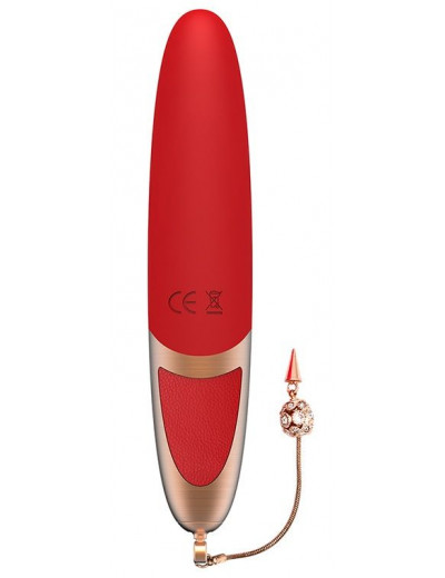 Красный вибромассажер DYSIS BRIGHT - 12,6 см.