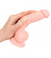 Реалистичный фаллоимитатор из силикона Medical Silicone Dildo - 18 см.