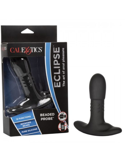 Черный массажер простаты Eclipse Beaded Probe - 12,75 см.