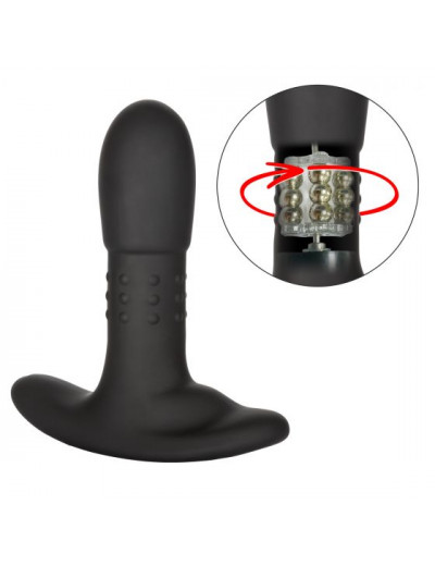 Черный массажер простаты Eclipse Beaded Probe - 12,75 см.