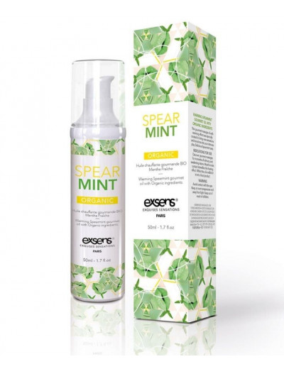 Разогревающее массажное масло Gourmet Spearmint Organic с органическими ингредиентами - 50 мл.
