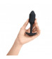 Чёрная пробка для ношения с вибрацией Snug Plug 2 - 11,4 см.
