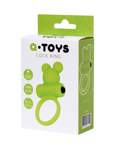 Зеленое виброкольцо на пенис A-Toys